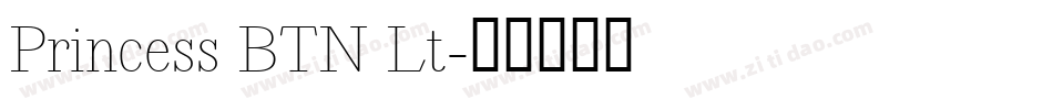 Princess BTN Lt字体转换